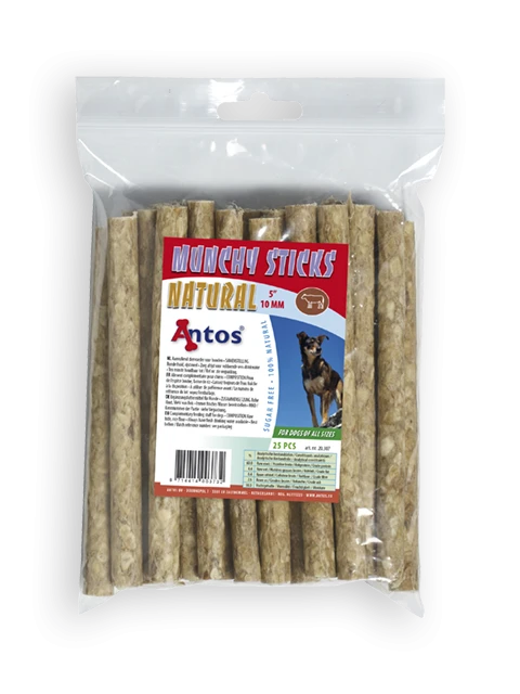 Munchy Sticks 5" 10 mm Naturel 25 stuks